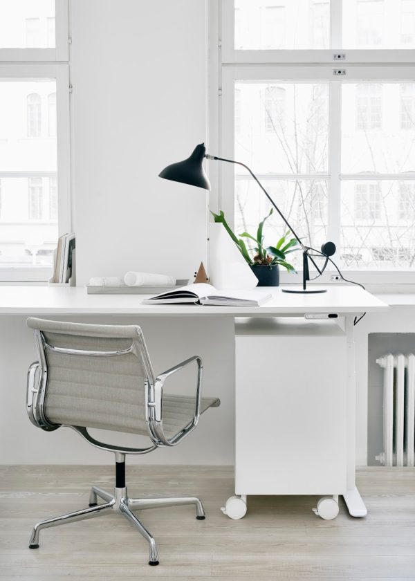 bright white workspace