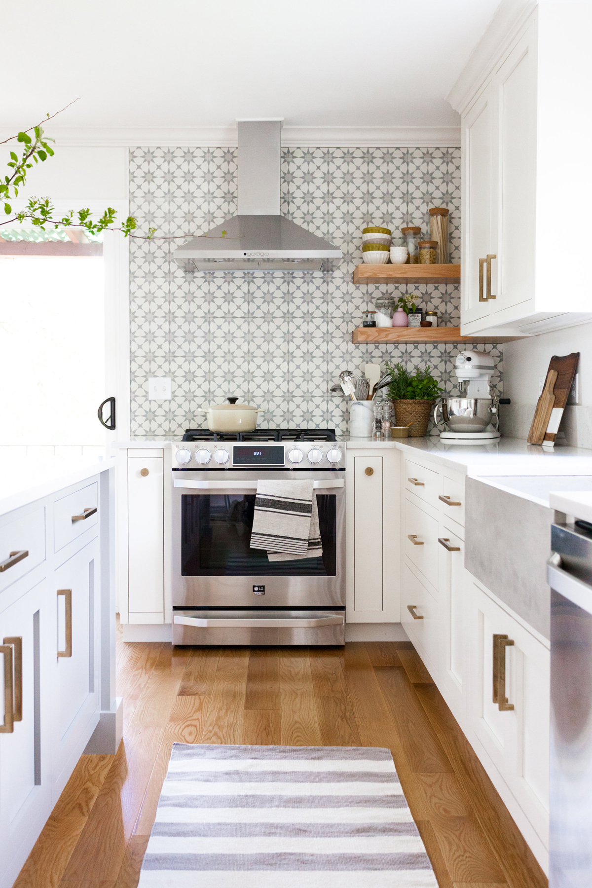 The Coco Kelley Kitchen Remodel Reveal White Light Open Modern Farmhouse Kitchen 4 