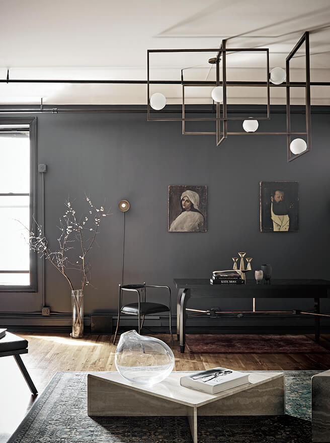 Home Tour: An Exercise in Noir Chic in New York City on apartment 34