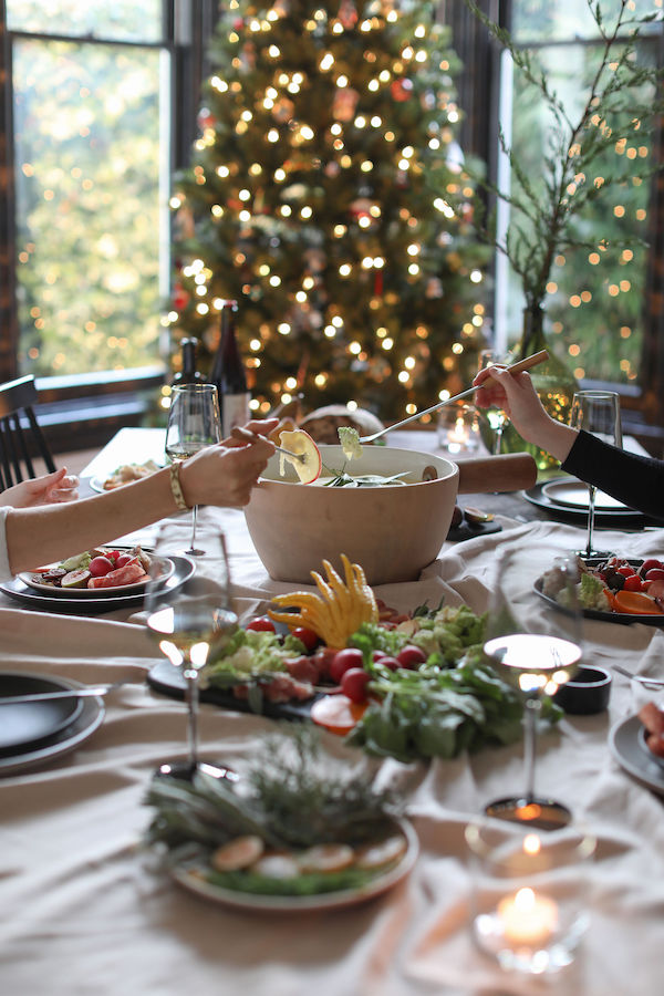 A Holiday Party Made Easy with Fondue on apartment 34